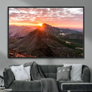 Mountain Sunrise Wall Art – Framed Alpine Ridge Canvas by MyGreatCanvas | Canvas Wall Art Prints | Photo Prints & Wall Decor