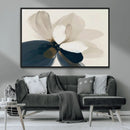 Minimal Flower Wall Art Canvas Print – Framed Beige Bloom by MyGreatCanvas | Canvas Wall Art Prints | Photo Prints & Wall Decor