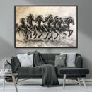 Running Horses Wall Art Canvas Print – Framed Monochrome by MyGreatCanvas | Canvas Wall Art Prints | Photo Prints & Wall Decor