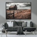 Rustic Barn Wall Art Canvas Print – Framed Moody Field Scene by MyGreatCanvas | Canvas Wall Art Prints | Photo Prints & Wall Decor
