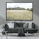 Charming Daisy Field Wall Art Canvas Print – Framed Pastel