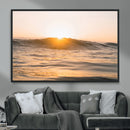 Calm Water Wall Art – Framed Sunset Waves Canvas Artwork, by MyGreatCanvas | Canvas Wall Art Prints | Photo Prints & Wall Decor