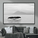 Whale Tail Wall Art – Framed Black White Ocean Canvas by MyGreatCanvas | Canvas Wall Art Prints | Photo Prints & Wall Decor