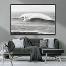 Monochrome Seascape Wall Art Canvas Print – Framed Surf Wave by MyGreatCanvas | Canvas Wall Art Prints | Photo Prints & Wall Decor