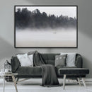 Surfer Fog Wall Art Canvas Print – Framed Foggy Beach Scene by MyGreatCanvas | Canvas Wall Art Prints | Photo Prints & Wall Decor