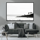 Surfer Cliffs Wall Art Canvas Print – Framed Black White by MyGreatCanvas | Canvas Wall Art Prints | Photo Prints & Wall Decor