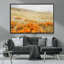 Golden Wildflowers Wall Art Canvas Print – Framed Hills by MyGreatCanvas | Canvas Wall Art Prints | Photo Prints & Wall Decor