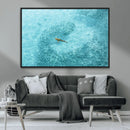 Fish Swarm Wall Art Canvas Print – Framed Aerial Shark and by MyGreatCanvas | Canvas Wall Art Prints | Photo Prints & Wall Decor