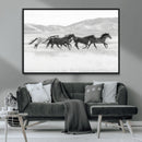 Wild Horses Running Wall Art Canvas Print, Framed Black by MyGreatCanvas | Canvas Wall Art Prints | Photo Prints & Wall Decor