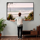 Ocean Surfer Wall Art Canvas Print – Framed Coastal Surf Art by MyGreatCanvas | Canvas Wall Art Prints | Photo Prints & Wall Decor