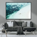 Minimal Beach Wall Art – Framed Ocean Swimming Canvas by MyGreatCanvas | Canvas Wall Art Prints | Photo Prints & Wall Decor
