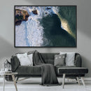 Ocean Wave Wall Art – Aerial Coastal View Canvas Artwork, by MyGreatCanvas | Canvas Wall Art Prints | Photo Prints & Wall Decor