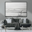Surfer Silhouette Wall Art – Framed Calm Ocean Canvas by MyGreatCanvas | Canvas Wall Art Prints | Photo Prints & Wall Decor