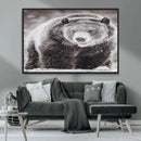 Grizzly Bear Wall Art Canvas Print – Framed Rustic Lodge Art by MyGreatCanvas | Canvas Wall Art Prints | Photo Prints & Wall Decor