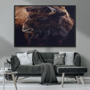 Bison Wall Art Canvas Print – Framed Western Decor Art by MyGreatCanvas | Canvas Wall Art Prints | Photo Prints & Wall Decor