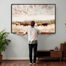 Longhorn Cattle Wall Art Canvas Print – Framed Texas Ranch