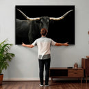 Longhorn Cattle Wall Art Canvas Print – Framed Texas Ranch by MyGreatCanvas | Canvas Wall Art Prints | Photo Prints & Wall Decor