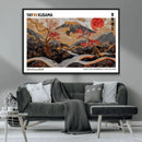 Mount Fuji Wall Art Canvas Print – Framed Abstract Mount