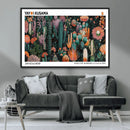 Modern Japanese Wall Art Canvas Print – Framed Abstract