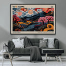 Modern Japanese Wall Art Canvas Print – Framed Contemporary