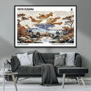 Modern Japanese Wall Art Canvas Print – Framed Abstract
