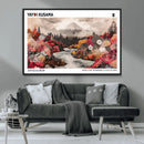 Modern Japanese Wall Art Canvas Print – Framed Abstract