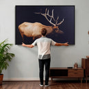 Rustic Elk Wall Art Canvas Print – Framed Moody Wildlife Art by MyGreatCanvas | Canvas Wall Art Prints | Photo Prints & Wall Decor