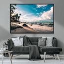 Tropical Beach Wall Art Canvas Print – Framed Ocean Waves