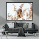 Pampas Grass Wall Art Canvas Print – Framed Neutral Tones