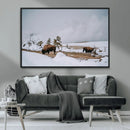 Bison Wildlife Wall Art Canvas Print – Framed Snowy Prairie by MyGreatCanvas | Canvas Wall Art Prints | Photo Prints & Wall Decor
