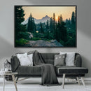 Mountain Wall Art Canvas Print – Framed Forest Serenity