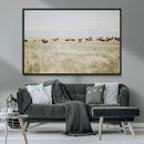 Bison Herd Wall Art Canvas Print – Framed Western Bison