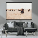 Bison Herd Wall Art Canvas Print – Framed Western Prairie by MyGreatCanvas | Canvas Wall Art Prints | Photo Prints & Wall Decor