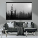 Misty Pines Wall Art Canvas Print – Framed Woodland