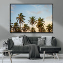 Palms Wall Art Canvas Print – Framed Tropical Coastal Nature