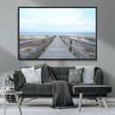 Beach Boardwalk Wall Art Canvas Print – Framed Coastal