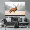 Vintage Wildlife Wall Art Canvas Print – Misty Landscape