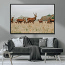 Rustic Deer Wall Art Canvas Print – Autumn Forest Woodland