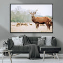 Rustic Deer Wall Art Canvas Print – Forest Woodland Stag