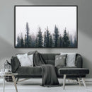 Foggy Forest Wall Art Canvas Print – Framed Misty Pines