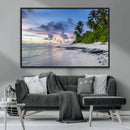Tropical Beach Wall Art Canvas Print – Framed Sunset Glow by MyGreatCanvas | Canvas Wall Art Prints | Photo Prints & Wall Decor