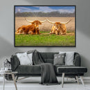 Texas Longhorn Pair Wall Art Canvas Print – Peaceful Rustic by MyGreatCanvas | Canvas Wall Art Prints | Photo Prints & Wall Decor