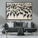 Wild Horse Stampede Wall Art Canvas Print – Monochrome by MyGreatCanvas | Canvas Wall Art Prints | Photo Prints & Wall Decor