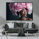 Black Beauty Petal Crown Wall Art Canvas Print – Floral by MyGreatCanvas | Canvas Wall Art Prints | Photo Prints & Wall Decor