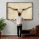 Longhorn Skull Wall Art Canvas Print – Rustic Western by MyGreatCanvas | Canvas Wall Art Prints | Photo Prints & Wall Decor