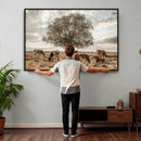Texas Longhorn Cattle Wall Art, Rustic Western Ranch Canvas by MyGreatCanvas | Canvas Wall Art Prints | Photo Prints & Wall Decor