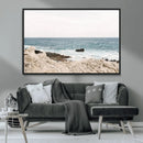 Coastal Ocean View Wall Art Canvas Print – Serene Rocky by MyGreatCanvas | Canvas Wall Art Prints | Photo Prints & Wall Decor