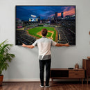 Target Field Wall Art Canvas Print – Baseball Stadium Scene,