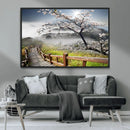 Sakura Cherry Blossom Pathway Canvas Wall Art – Tranquil