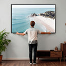 Aerial Beach Wall Art Canvas Print, Coastal Ocean Waves and by MyGreatCanvas | Canvas Wall Art Prints | Photo Prints & Wall Decor
